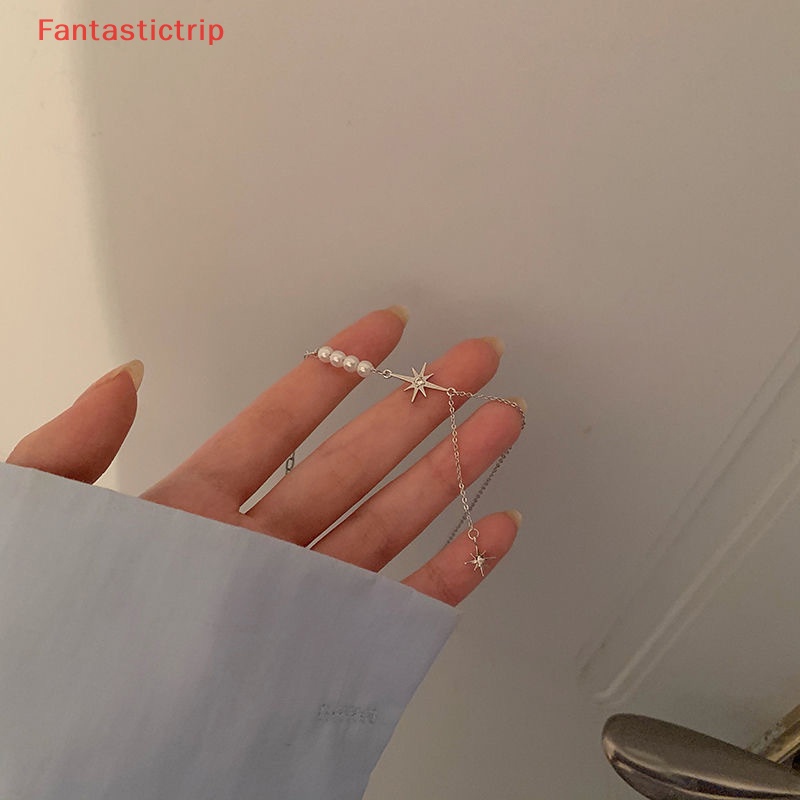 [Fantastictrip] Vòng cổ Mặt Hình Ngôi Sao Đính Đá Zircon Ngọc Trai Thời Trang Mùa Hè Kiểu Dáng Mới