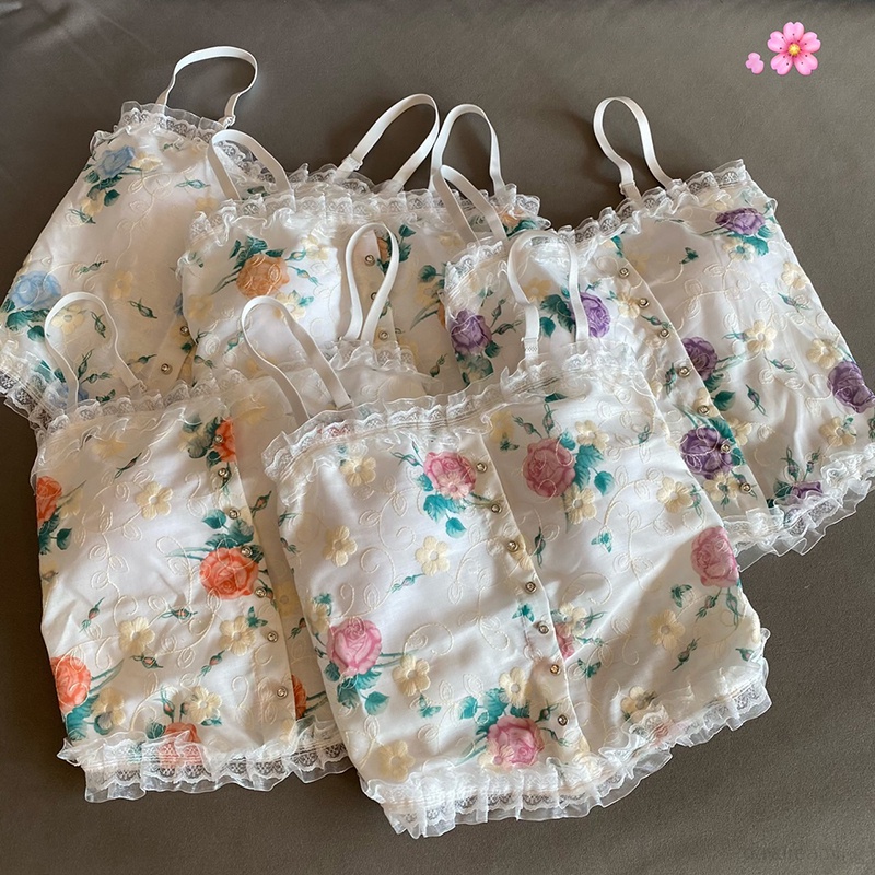 Áo Croptop Sát Nách Phong Cách Retro Hàn Quốc Cho Nữ
