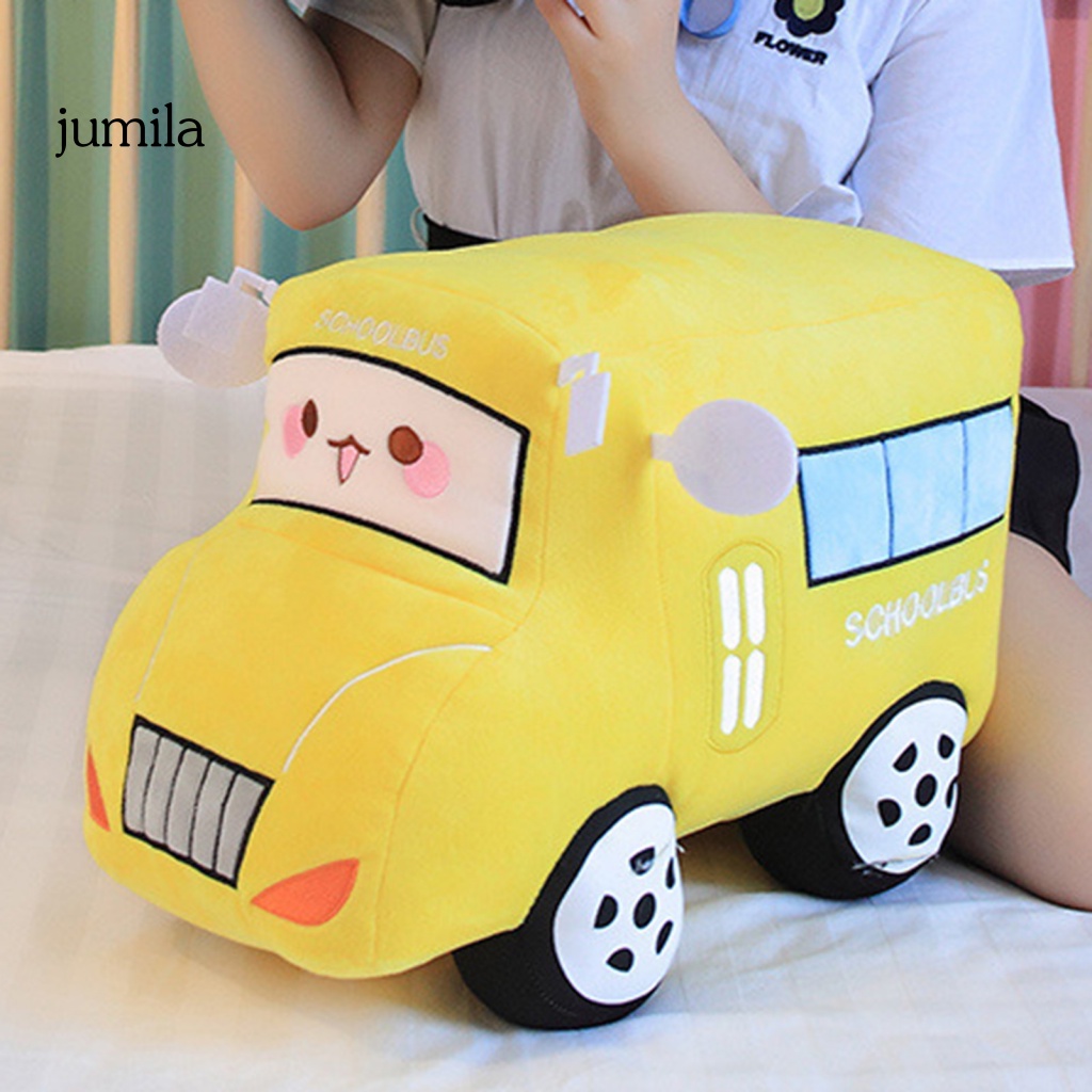 Búp Bê Nhồi Bông Mềm Mịn Hình Xe Buýt Đồ Chơi Cho Bé