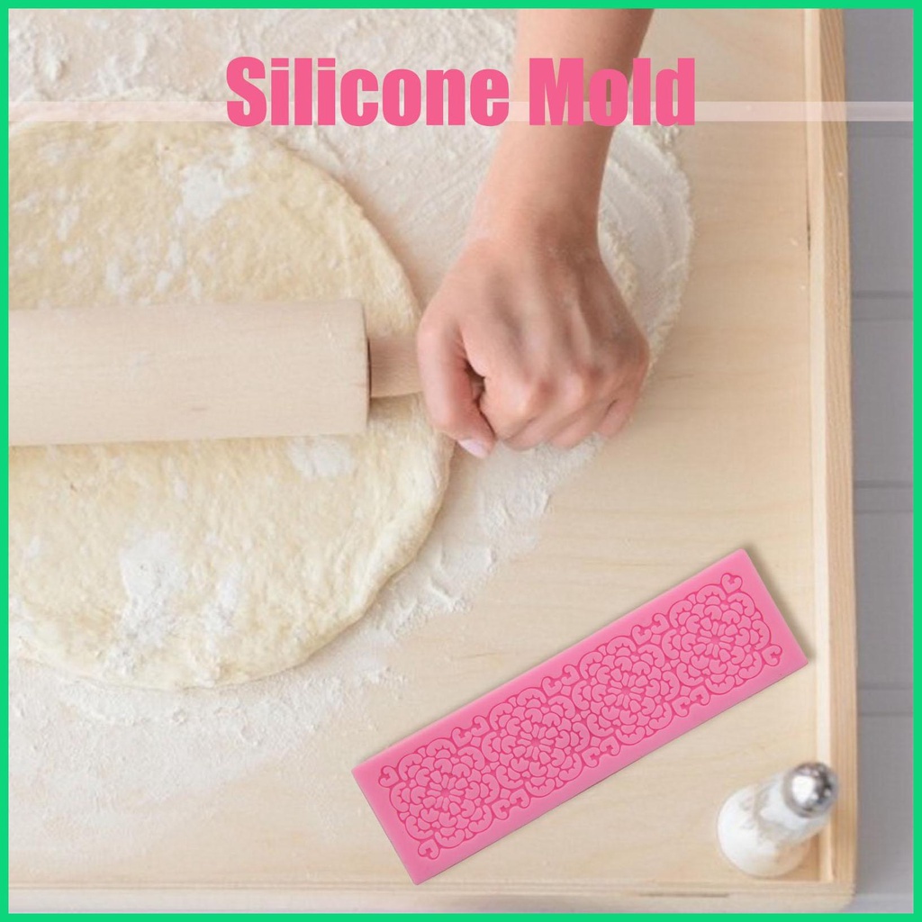 Khuôn Silicone Làm Bánh Trang Trí Họa Tiết Ren Cho Tiệc Cưới / Lễ Hội