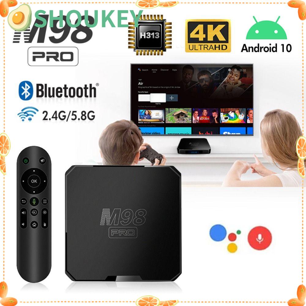 Điều Khiển Từ Xa SHOUKEY M98 PRO 4K H.265 Bluetooth Android 10 Và Phụ Kiện