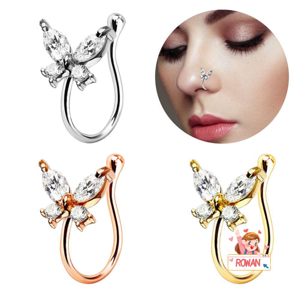 Nhẫn Mũi Giả Cho Nam Nữ|Khuyên Xỏ Cơ Thể Hình Bướm