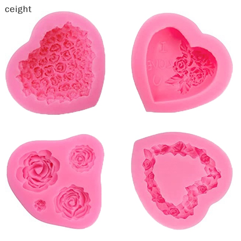 1 Khuôn Silicone Hình Trái Tim Làm Bánh Cupcake