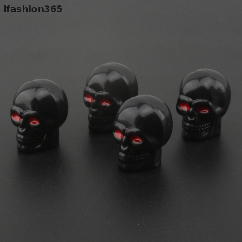 Nắp Van Bánh Xe Hơi / Xe Máy Bằng Hợp Kim ABS Hình Đầu Lâu Độc Đáo ifashion365