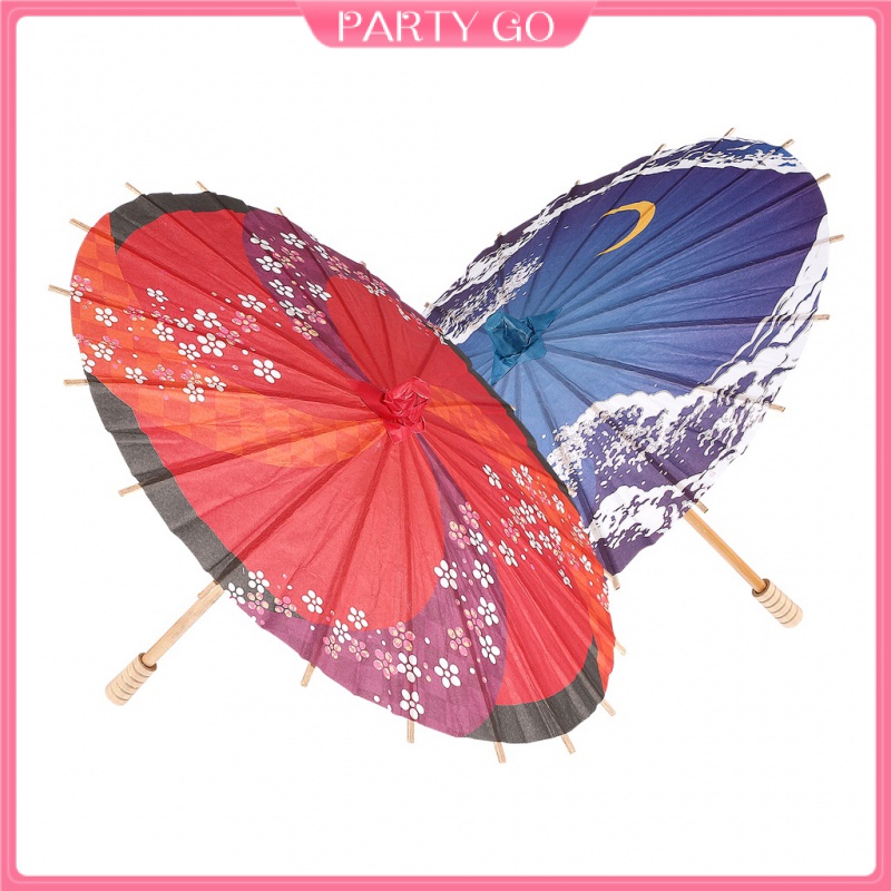 Bộ 2 Dù Giấy Màu Sắc Dùng Làm Đạo Cụ Chụp Ảnh Phong Cách Trung Hoa