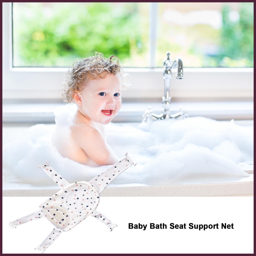 Tấm Thảm Lưới Mềm Mại Thoáng Khí Lót Bồn Tắm Có Tựa Đầu Cho Bé Sơ Sinh