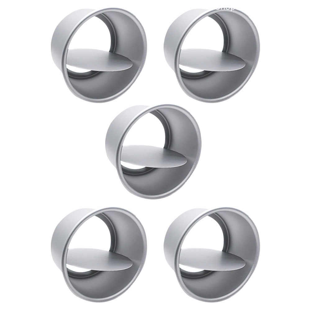 Bộ 5 Khuôn Làm Bánh Cupcake Bằng Kim Loại Chất Lượng Cao