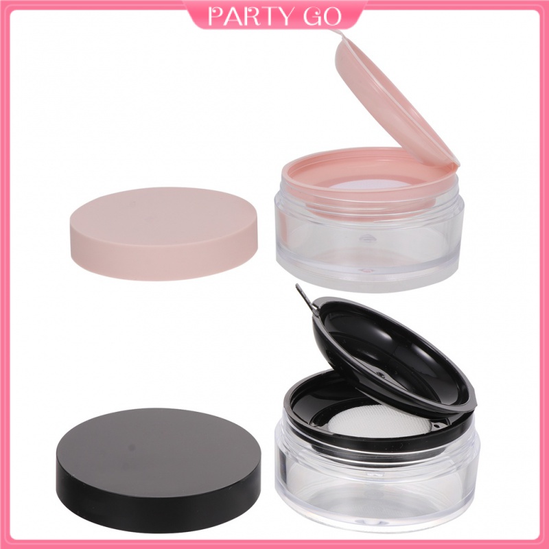 Set 2 Hộp Rỗng Tròn Đựng Phấn Trang Điểm Para Maquillaje De Mujer