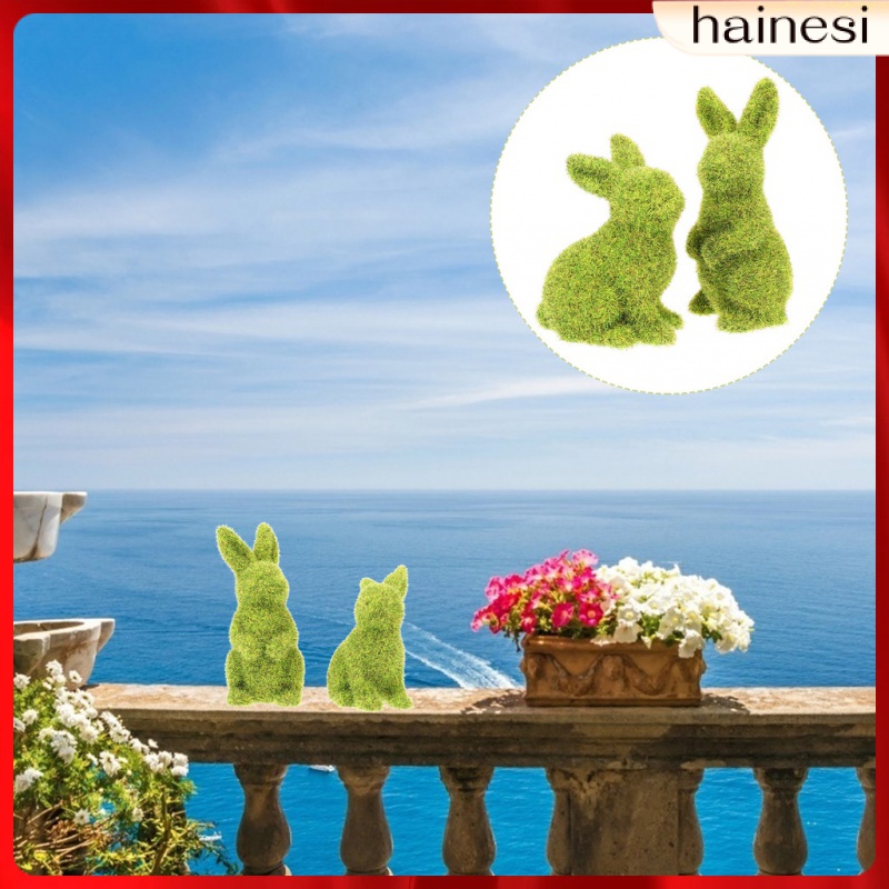 Set 2 Tượng Thỏ Phục Sinh Trang Trí Nội Thất