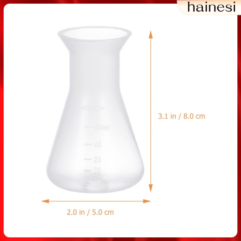 Set 6 Bình Thủy Tinh Bằng Nhựa Chân Không Hình Nón Cho Phòng Thí Nghiệm