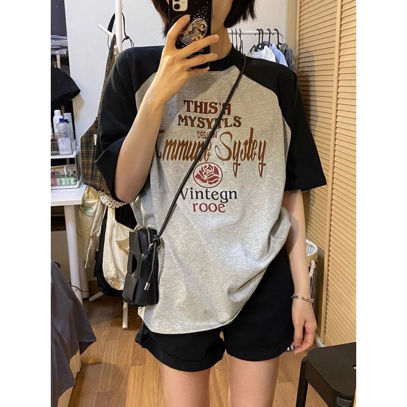 NRVP Áo Thun 100% Cotton Tay NgắN In Hoạ TiếT ĐộC ĐáO Phong CáCh HàN QuốC 2023