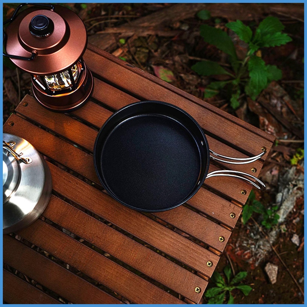 Bộ 4 Dụng Cụ Nấu Ăn Không Dính Bằng Thép Không Gỉ Tiện Dụng Mang Theo Du Lịch Cắm Trại