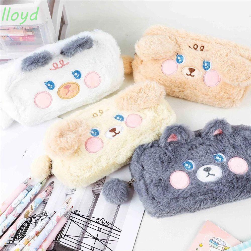 Lloyd Túi Đựng Bút Bằng Lông Nhung Sức Chứa Lớn Hình Chú Chó Dễ Thương Dùng Làm Quà Tặng Cho Học Sinh