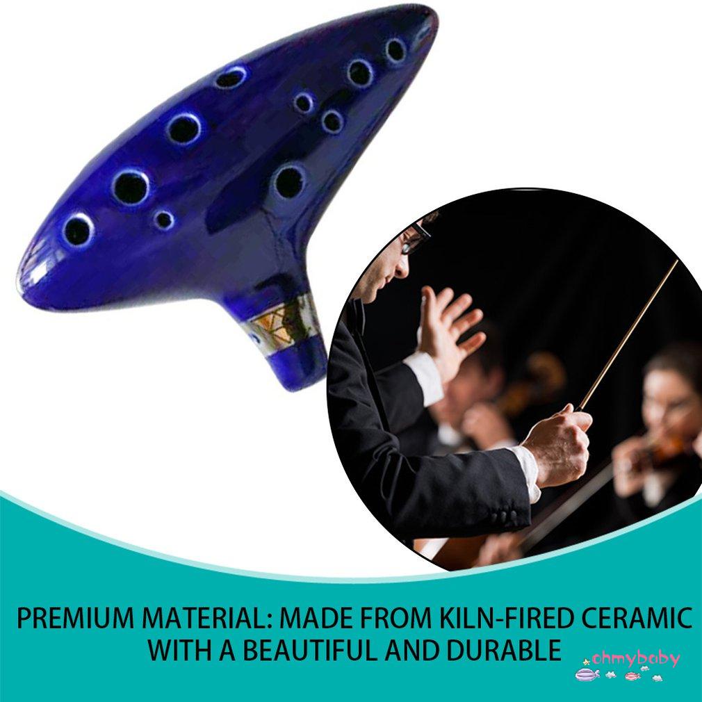 [InStock] 12 Lỗ Gốm Nhạc Cụ Ocarina Alto C Truyền Thuyết Sáo Bền Mini [Z/10]