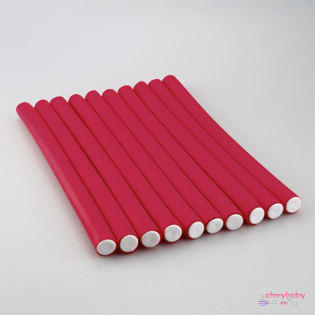 [Ready] Overmal 10 Nữ Ployka Máy Uốn Làm Xốp Mềm Bendy Xoắn Lọn Tự Tạo Kiểu Tóc Con Lăn Bigudiler [Z/11]