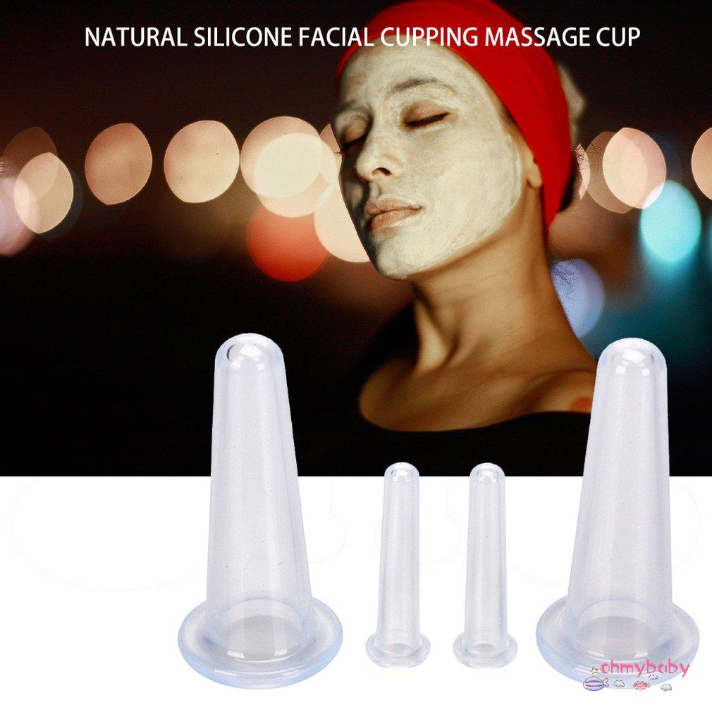 [InStock] 4 Cái/bộ Hút Mạnh Silicone Thân Giác Hơi Ly Chống Bào Chân Không Cup [Z/14]