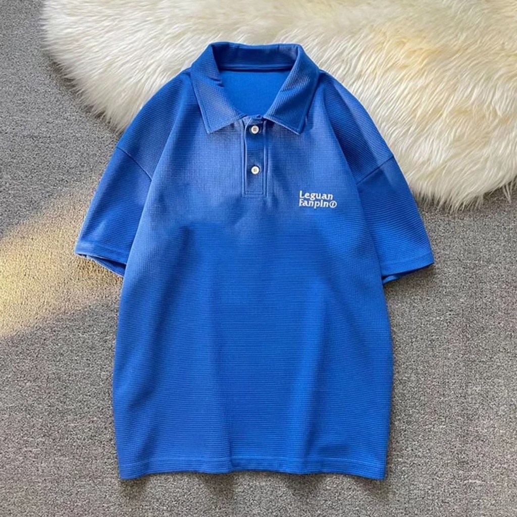 Áo Thun polo Tay Ngắn Dáng Rộng Phong Cách Đường Phố Thời Trang Mùa Hè Cho Nam