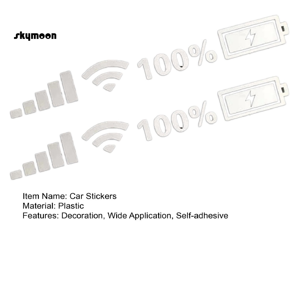 Set 2 Đề Can Dán Trang Trí Xe Hơi In Chữ Wi-Fi Chuyên Dụng