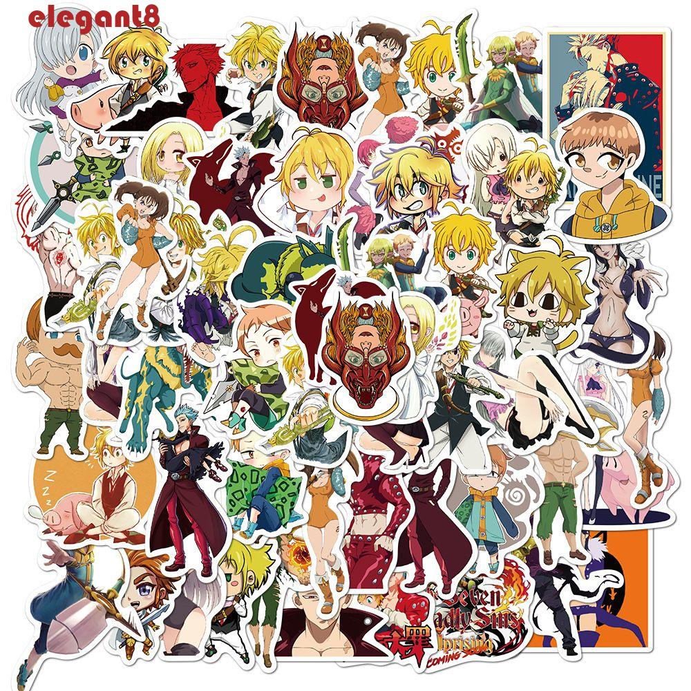 Miếng Dán Trang Trí Laptop Tự Dính Họa Tiết Hoạt Hình The Seven Deadly Sins