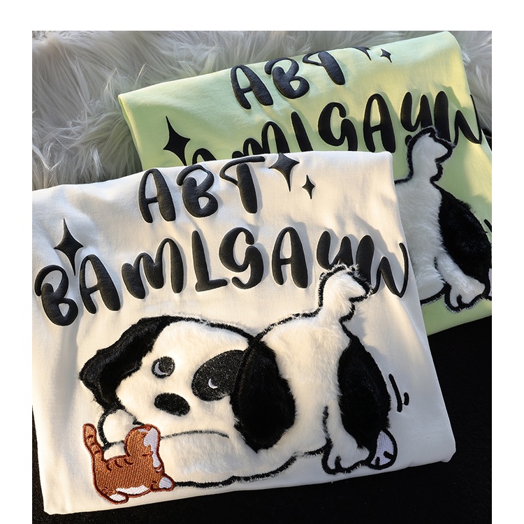 Áo Thun Tay Ngắn Chất Liệu 100% Cotton Cao Cấp Thời Trang Theo Phong Cách Hàn Quốc Cho Nữ