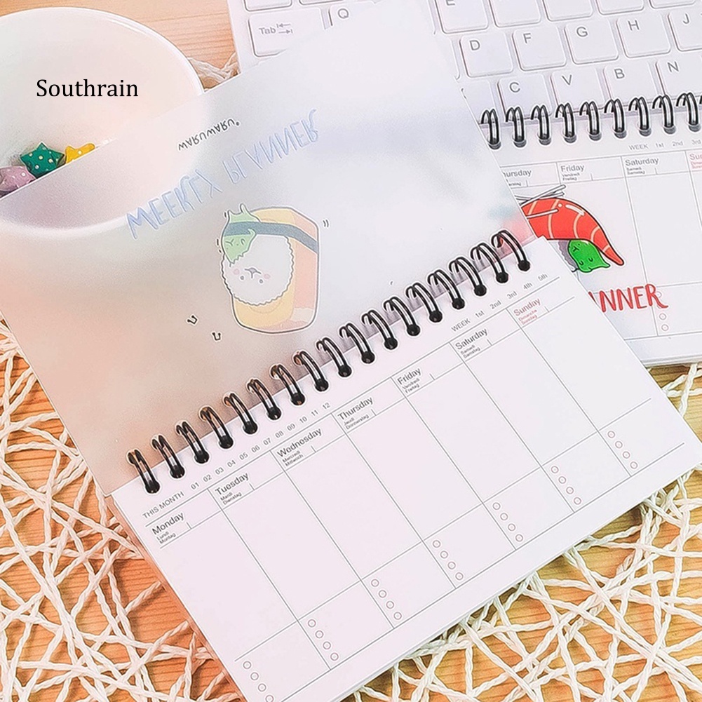 Sổ Tay Lên Kế Hoạch Hàng Ngày Hình Xoắn Ốc Agenda Dễ Thương