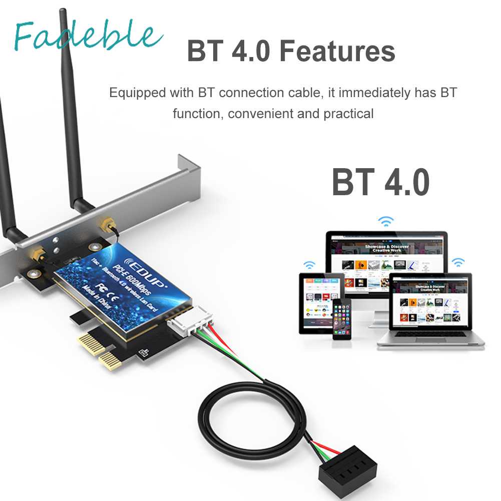 Thẻ Mạng WiFi Băng Tần Kép 2.4GHz / 5GHz Bluetooth 4.0