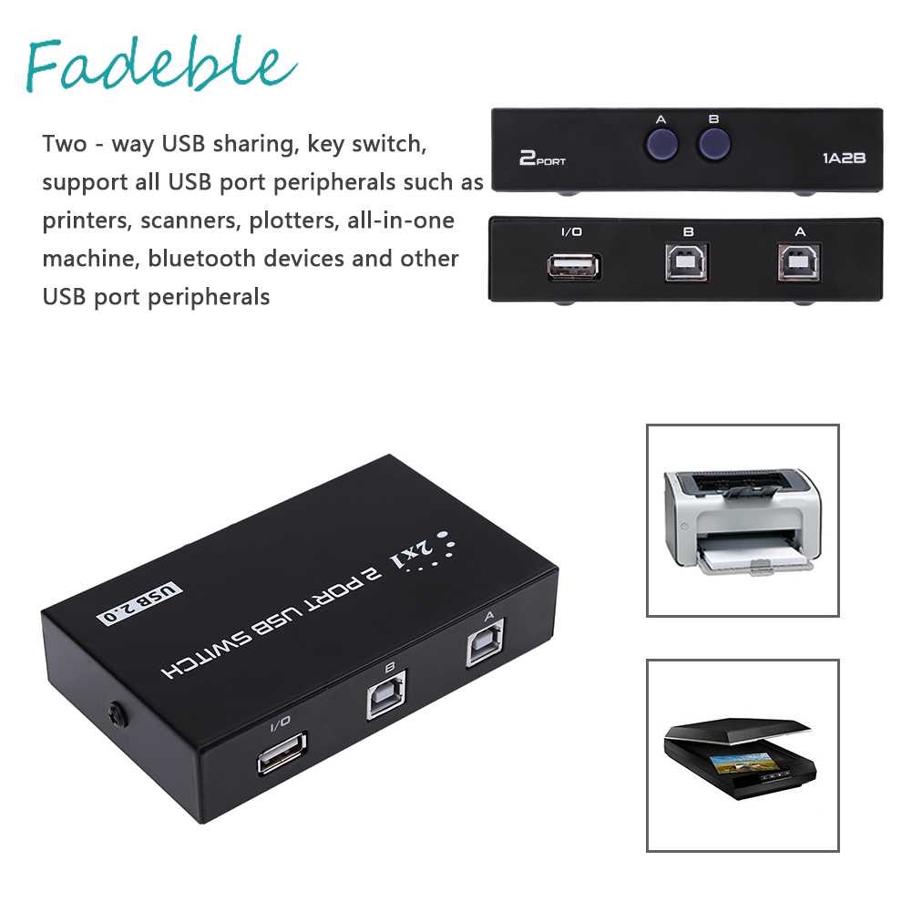 Bộ ChuyểN ĐổI 1A 2B 2 CổNg USB 2.0 Cho MáY In 2-1 CáI