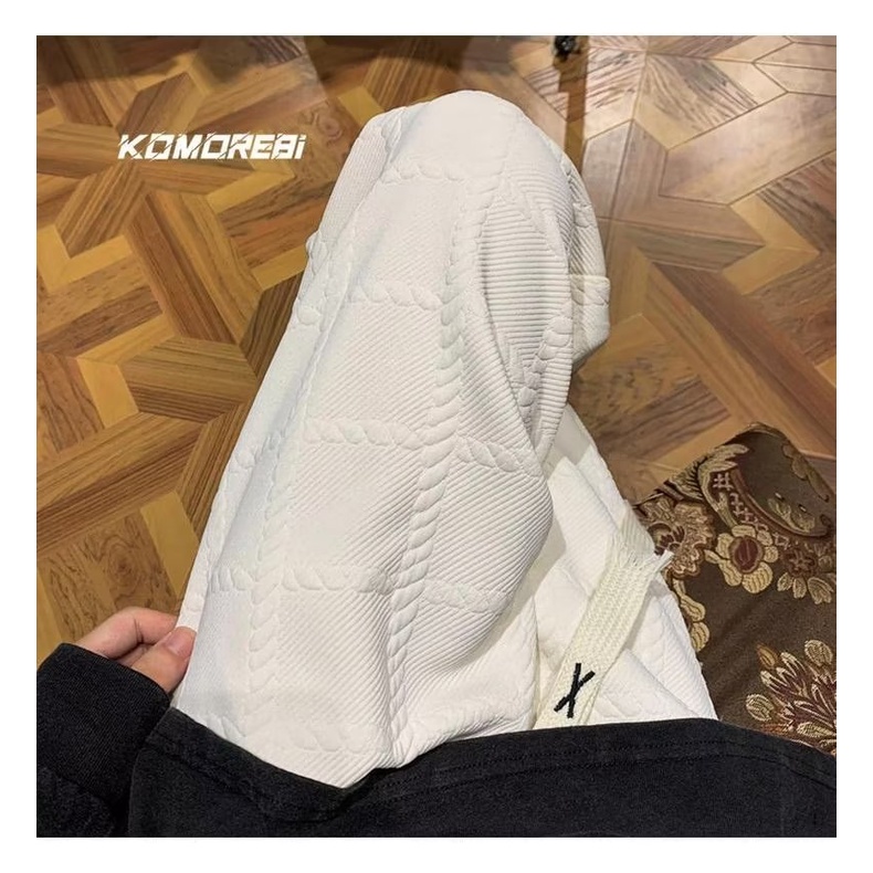 Quần Cotton Dày Ống Rộng Phong Cách Đường Phố Hong Kong Thời Trang Xuân Thu Cho Nam