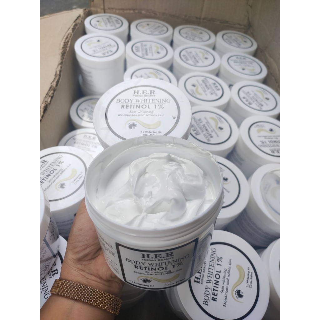 BODY HER-Body RETINOL trắng mạnh cực kì- hũ 500gr
