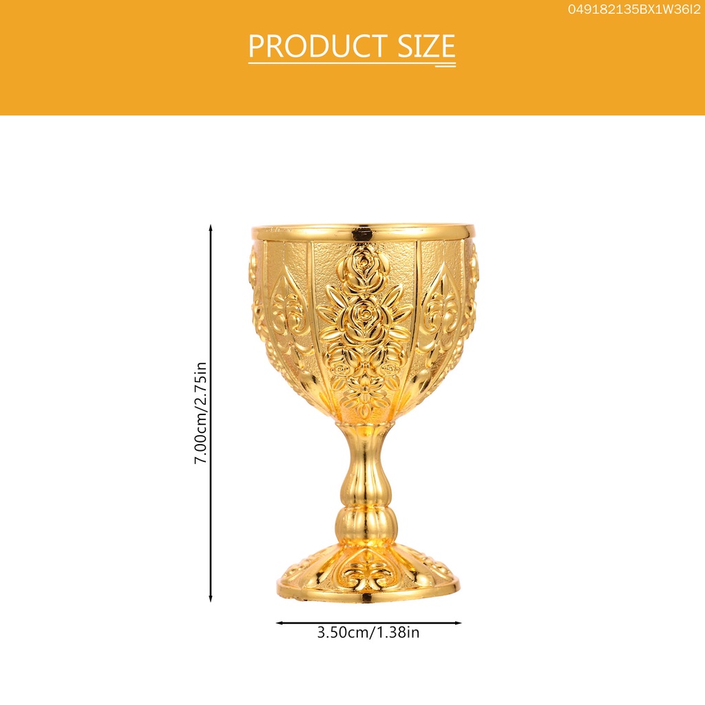 Set 2 Ly Thủy Tinh Uống Rượu Màu Trắng / Vàng Phong Cách Vintage Trang Trí Tiệc Cưới / Halloween