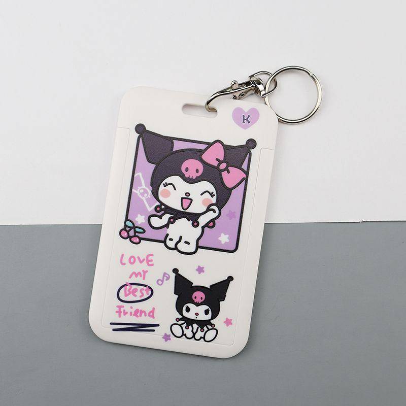 ⭐ iLado ⭐ Dây đeo bảng tên Sanrio hạnh phúc Kuromi Thẻ tên Thẻ đeo tên dây đeo thẻ co rút thẻ sinh viên dễ thương Hoạt hình dây rút thẻ thẻ đeo học sinh bao đựng văn phòng phẩm giá sỉ