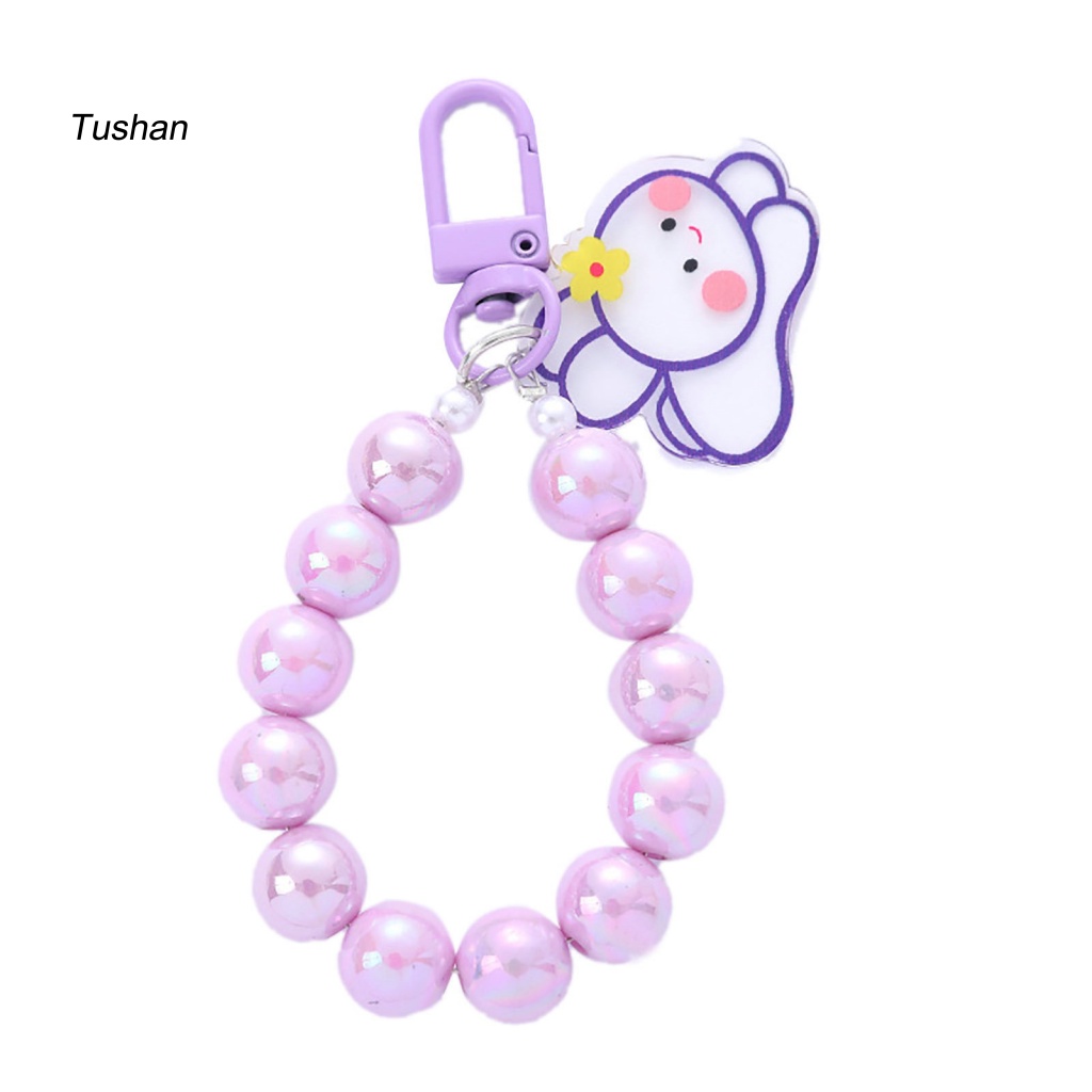 Móc Chìa Khóa Dạng Hạt Nhiều Màu Sắc Không Phai Chống Trầy Xước Chống Thất Lạc Hình Gấu / Thỏ Hoạt Hình