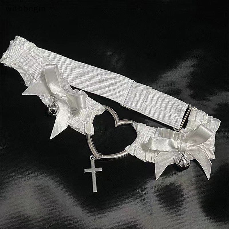 Vòng Ren Hình Trái Tim Dễ Thương Quyến Rũ Màu Trắng