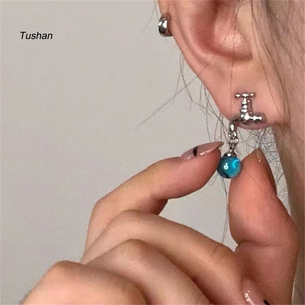 1 Đôi Bông Tai Hợp Kim Đính Pha Lê Giả Phong Cách Vintage