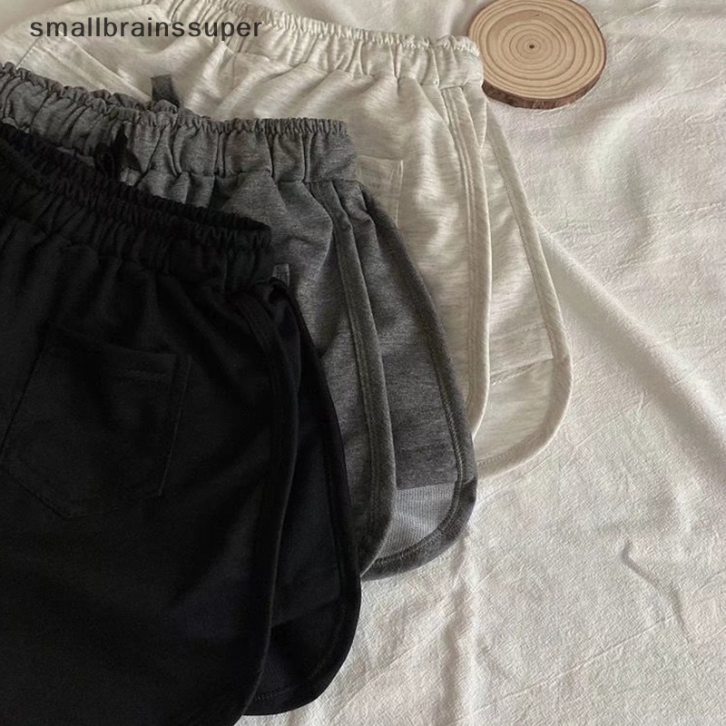 Quần Short Dáng Chữ A Thoáng Khí Màu Trơn Đơn Giản Thời Trang Mùa Hè Cho Nữ