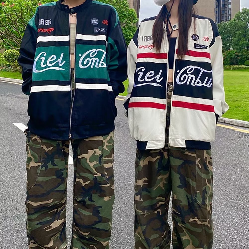 Áo Khoác Dáng Rộng Phong Cách hiphop Đường Phố Mỹ Cá Tính Cho Nam Nữ