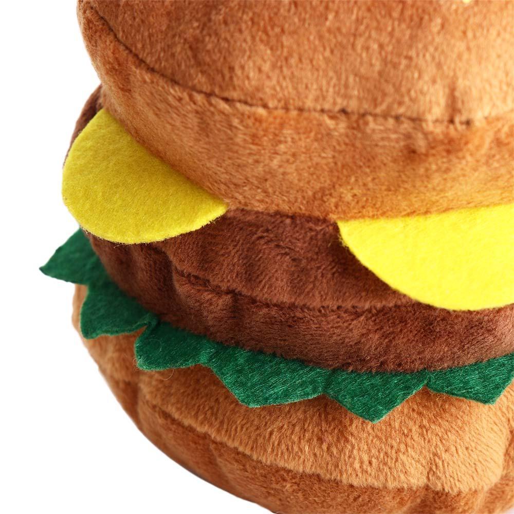 AUGUSTINA Đồ Chơi Nhồi Bông Hình Hamburger Khoai Tây Chiên Chống Cắn Làm Sạch Răng Cho Thú Cưng