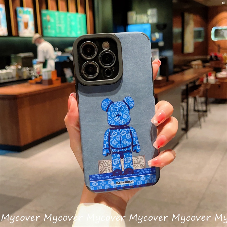 Ốp Điện Thoại Da Mềm Họa Tiết Gấu Hợp Thời Trang Cho iPhone 11 13 12 14 Pro Max X XR Xs Max 6 7 8 Plus