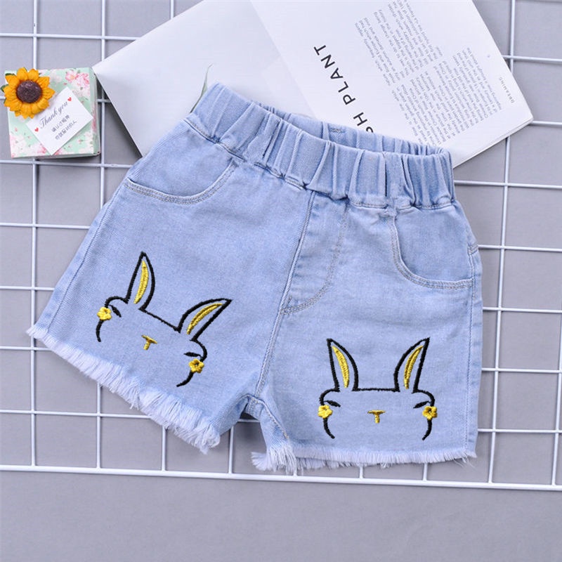 Quần Short Denim Mùa Hè Phong Cách Mới Cho Bé Gái P8JA