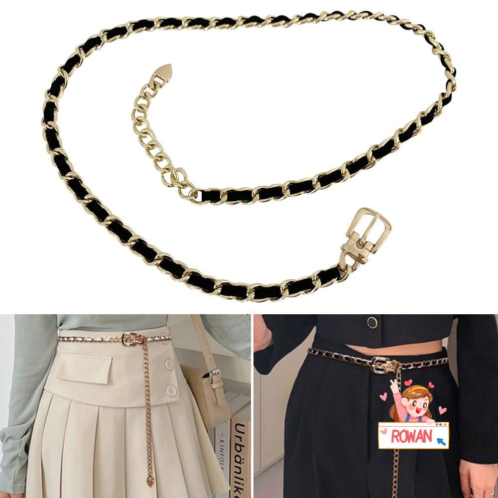 Thắt Lưng Dây Xích Kim Loại Dài Phối Tua Rua Dễ Phối Đồ Thời Trang