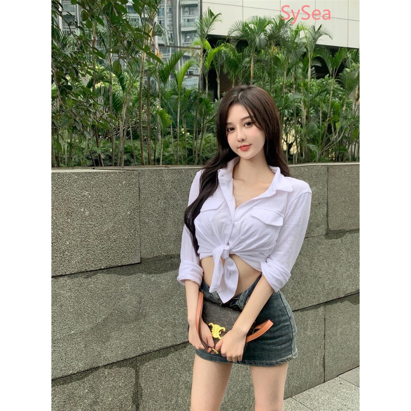 Áo Thun Polo Dáng Ôm Thời Trang Mùa Hè Quyến Rũ Cho Nữ