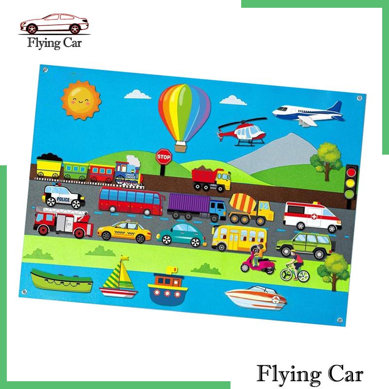 [Lzdjfmy2] Bảng Nỉ Busy Học Tập Cho Trẻ Mẫu Giáo Du Lịch