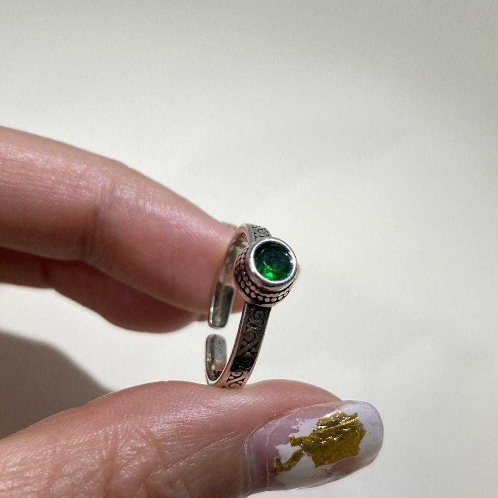 Nhẫn Hợp Kim WMES15H Mặt Vuông / Tròn Đơn Giản Cổ Điển Có Thể Điều Chỉnh