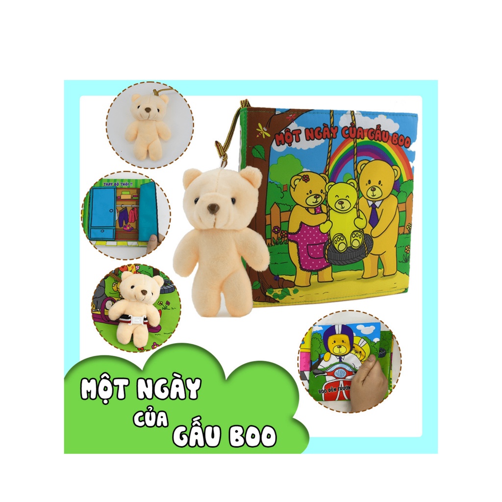 Sách Vải Một Ngày Của Gấu Boo Cho Bé (Pipovietnam)