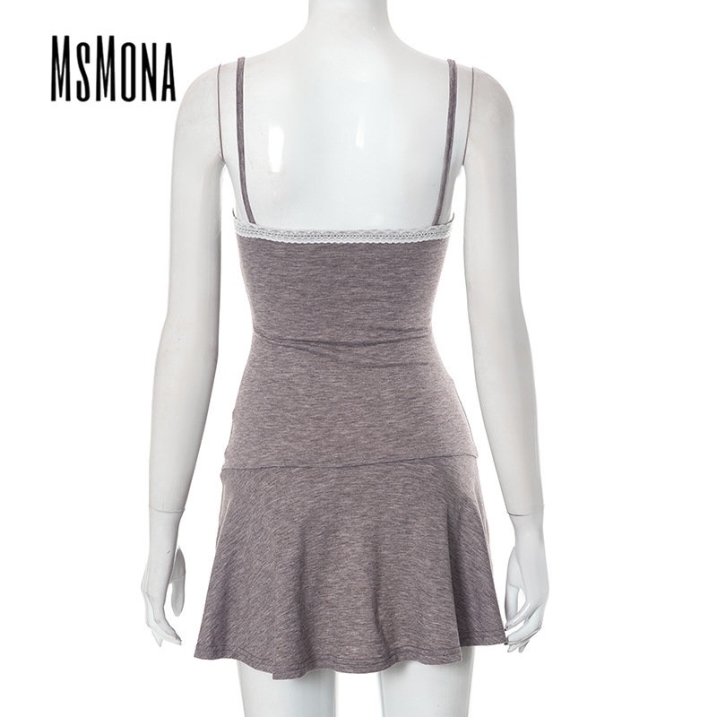 Đầm Mini Không Tay Hở Vai Màu Trơn Thời Trang 2023 Cho Nữ