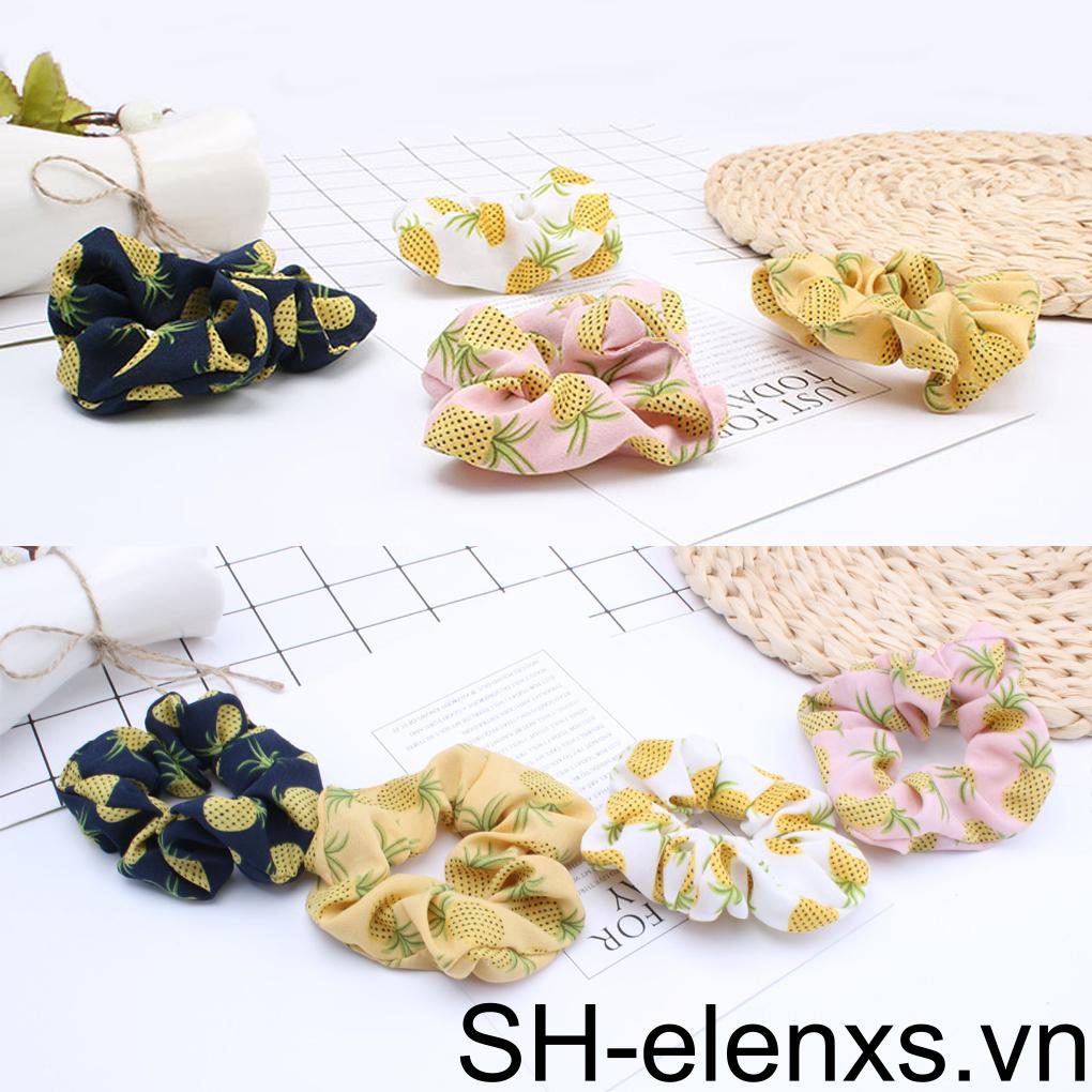 Dây Cột Tóc Co Giãn In Họa Tiết Nhiều Màu Thay Thế Cho Nữ