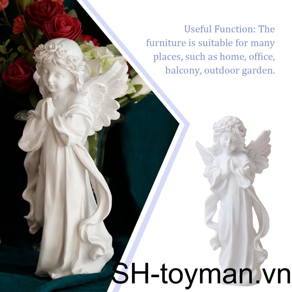 Tượng Thiên Thần Cầu Nguyện Bằng Nhựa Resin Nghệ Thuật Hiện Đại Trang Trí Phòng Ngủ / Văn Phòng / TV