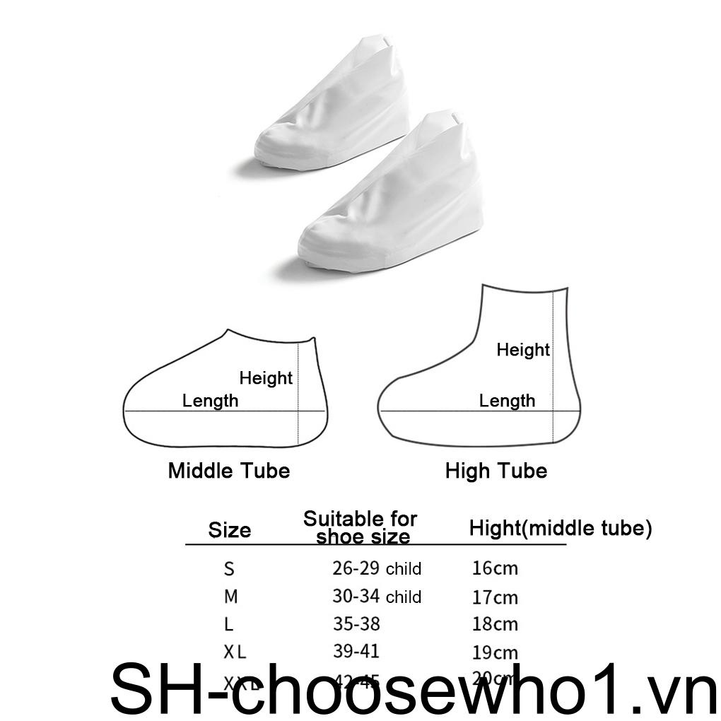 1 Cặp Vỏ Bọc Giày Đi Mưa Chống Trượt / Thấm Nước Có Thể Tái Sử Dụng