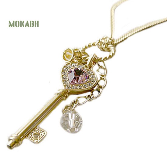 Vòng cổ Mặt Hình Chìa Khóa / Vương Miện / Trái Tim Đính Đá Thời Trang Cho Nữ