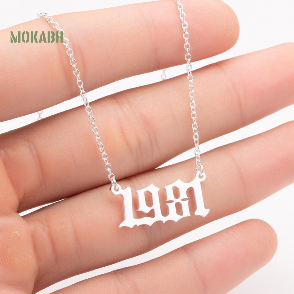 [Mok Abh] Vòng Cổ Chất Liệu Thép Không Gỉ Mạ Vàng 1980-2019